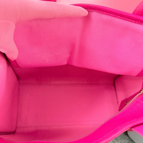 Marc Jacobs Hot Pink Leather Large Tote Bag & Matching Mini Bag Wallet Set - Picture 9 of 12